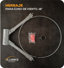 Herraje Metálico para Cono de Viento de 18"