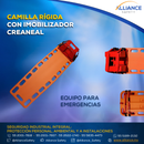 Camilla rígida con inmobilizador craneal