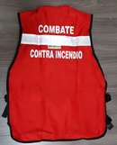 Chaleco brigadista combate con leyenda combate contra incendios