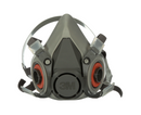 Respirador reusable de silicón, media cara 6200, 3M. Liviano, fabricado en silicón para uso con dos cartuchos reemplazables descartables Liviano