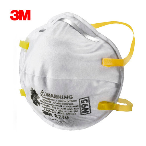 Respirador o mascarilla desechable N95, para polvos y partículas mod. 8210, 3M.  Desechable Aprobación NIOSH