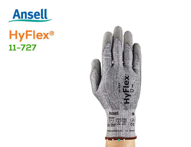 Guante Ansell HyFlex® 11-727. Guantes resistentes a la abrasión que ofrecen excelente flexibilidad y ajuste con altos niveles de protección a cortes