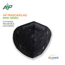 Respirador o mascarilla desechable N95 Modelo 9030, Negro. AP Mascarillas (Pato, plegable)
