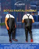 Bota pantalonera de hule con pechera y tirantes