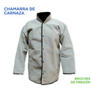 Chamarra de carnaza para protección contra calor. Broches de presión. Alliance Safety  