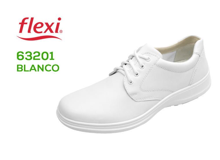 Calzado de confort para hombre-  Flexi 63201 choclo blanco