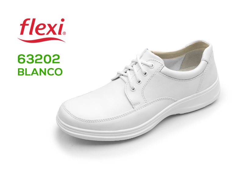 Calzado de confort para hombre-  Flexi 63202 choclo blanco