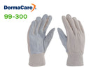 DERMACARE 99-300. Guante tipo payaso de lona doble palma de carnaza de res, con puño tejido de punto, fabricado en doble lona. La carnaza de res birnda excelente resistencia al desgarre. Pueden sustituir a los guantes de lona de doble o triple palma, ofreciendo gran resistencia a la abrasión.