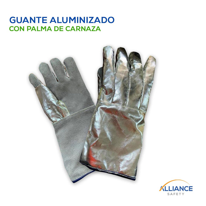 Guante aluminizado con palmas de carnaza - Altas temperaturas - lliance Safety
