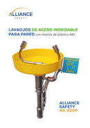 Lavaojos de Pared de Acero Inoxidable con charola de Plástico ABS Alliance Safety, AS-320P