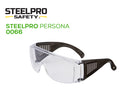Lentes Steelpro Persona - Mod. 0066. Lente de policarbonato, marco de nylon, excelente cobertura, protección y adaptación al rostro. Modelo clásico que permite mantener la visión de manera panorámica.