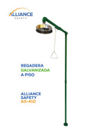 Regadera de Emergencia Galvanizada de Columna (a piso) Alliance Safety, AS-410