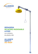 Regadera de Emergencia de Acero Inoxidable a Piso Alliance Safety, AS-420 P Campana ABS